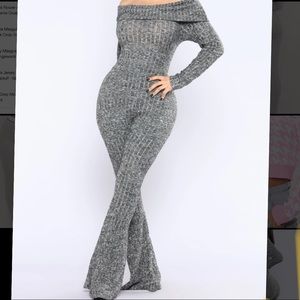 Fashion nova “cold as you sweater” jumpsuit